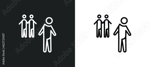 lonely human outline icon in white and black colors. lonely human flat vector icon from feelings collection for web  mobile apps and ui.