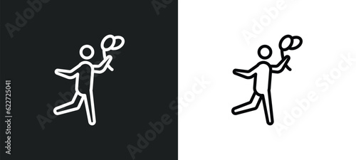 hopeful human outline icon in white and black colors. hopeful human flat vector icon from feelings collection for web  mobile apps and ui.