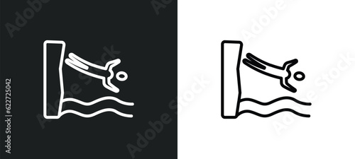 hopeless human outline icon in white and black colors. hopeless human flat vector icon from feelings collection for web, mobile apps and ui.