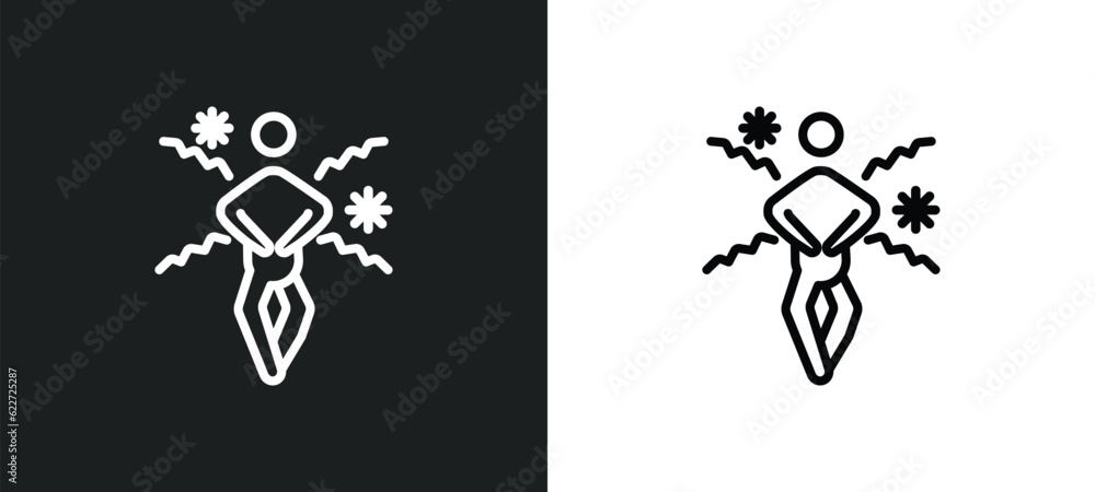 chill human outline icon in white and black colors. chill human flat vector icon from feelings collection for web, mobile apps and ui.