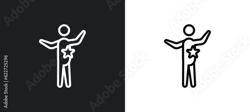 better human outline icon in white and black colors. better human flat vector icon from feelings collection for web, mobile apps and ui.