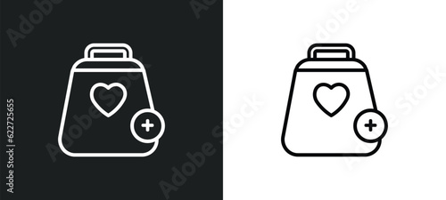 wishlist outline icon in white and black colors. wishlist flat vector icon from fashion and commerce collection for web, mobile apps and ui.