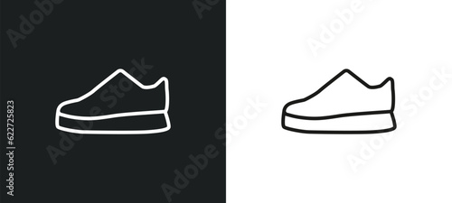 one shoe outline icon in white and black colors. one shoe flat vector icon from fashion collection for web, mobile apps and ui.