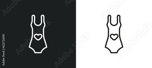 women swimsuit outline icon in white and black colors. women swimsuit flat vector icon from fashion collection for web  mobile apps and ui.