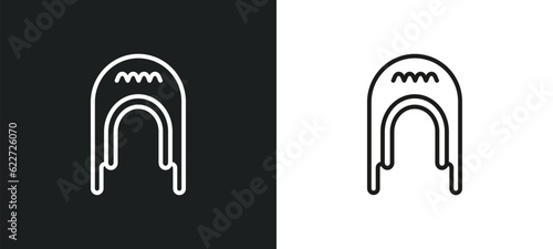 coif outline icon in white and black colors. coif flat vector icon from fashion collection for web, mobile apps and ui.