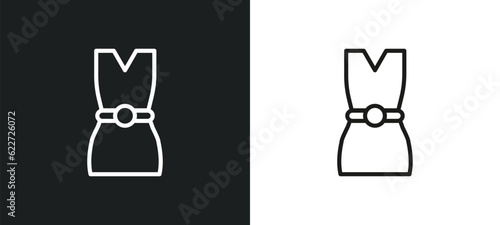 tunic outline icon in white and black colors. tunic flat vector icon from fashion collection for web, mobile apps and ui.
