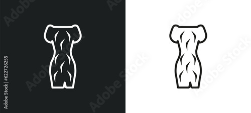 tinge outline icon in white and black colors. tinge flat vector icon from fashion collection for web, mobile apps and ui.