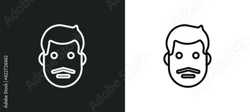 Obraz na płótnie uncle outline icon in white and black colors
