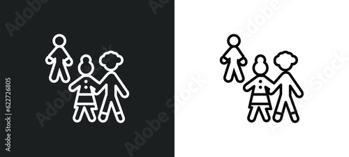 ex-husband outline icon in white and black colors. ex-husband flat vector icon from family relations collection for web, mobile apps and ui.