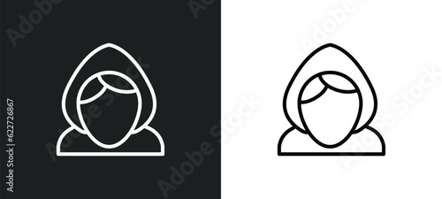 fairy godmother outline icon in white and black colors. fairy godmother flat vector icon from fairy tale collection for web, mobile apps and ui.