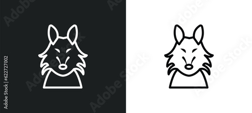 werewolf outline icon in white and black colors. werewolf flat vector icon from fairy tale collection for web  mobile apps and ui.
