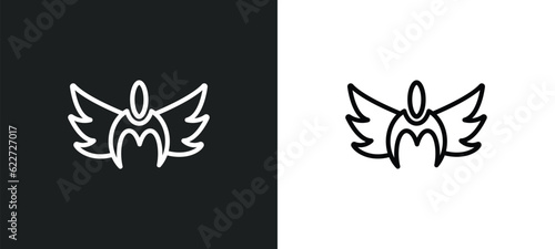 valkyrie outline icon in white and black colors. valkyrie flat vector icon from fairy tale collection for web, mobile apps and ui.