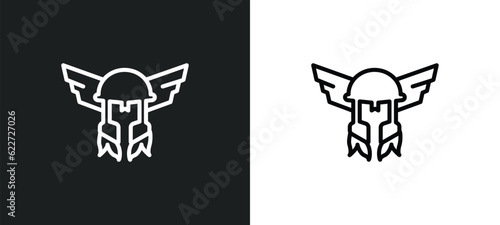 thor outline icon in white and black colors. thor flat vector icon from fairy tale collection for web, mobile apps and ui.