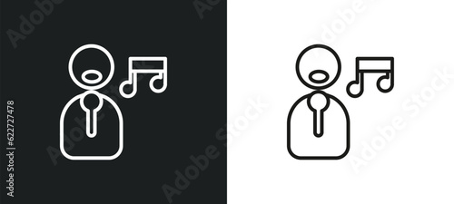 soprano outline icon in white and black colors. soprano flat vector icon from entertainment collection for web, mobile apps and ui.