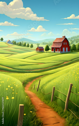 landscape with fields
