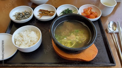 Korean food - Galbi Tang beef and noodle soup