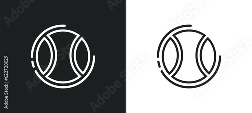 sports ball outline icon in white and black colors. sports ball flat vector icon from entertainment collection for web, mobile apps and ui.