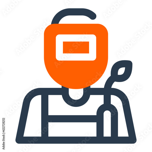 Welder icon for welding and metalwork icon