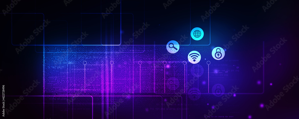 2d illustration Digital Abstract technology background 2d illustration Digital Abstract technology background