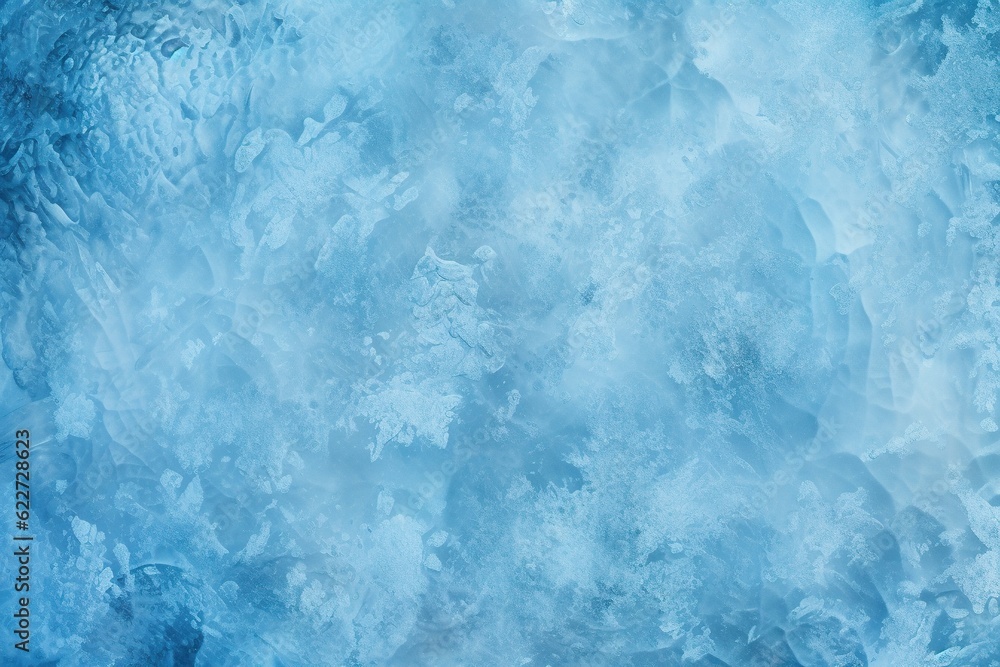 Blue frozen ice texture background wallpaper. AI generative art. Blue frozen ice texture background wallpaper. AI generative art.