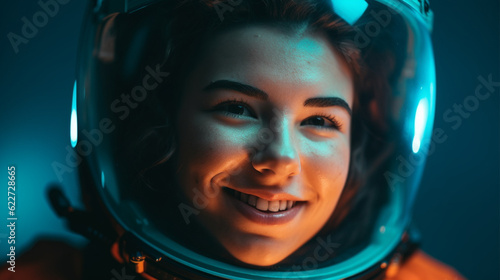 portrait of an astronaut woman 