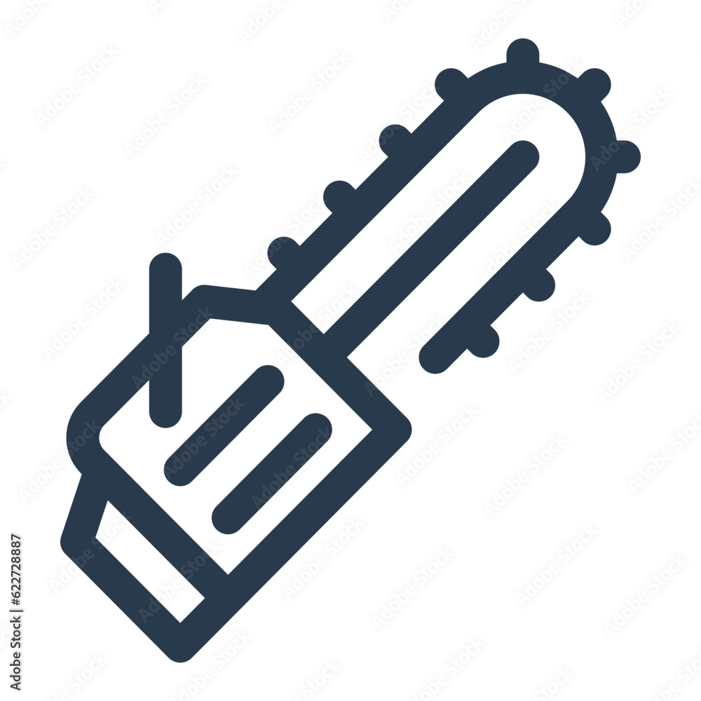 Chainsaw icon for forestry and timber cutting icon Chainsaw icon for forestry and timber cutting icon