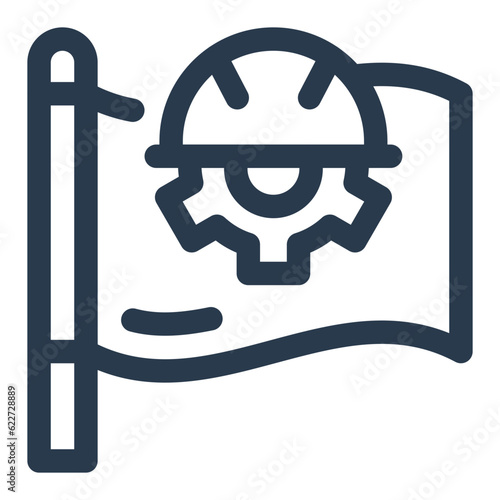 Flag icon symbolizing patriotism and national pride icon