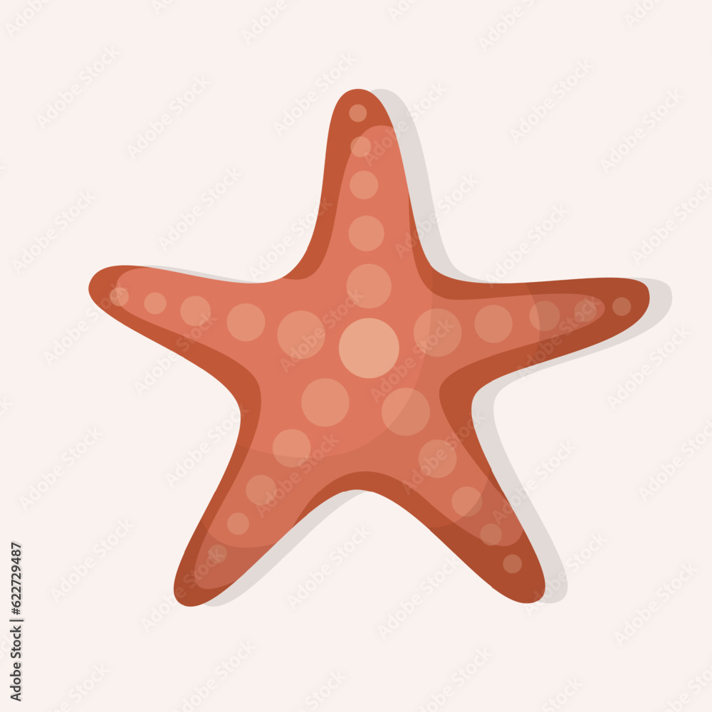 Starfish. Vector illustration, flat style. Graphic design element. Tourism, travel, vacation at sea. Starfish. Vector illustration, flat style. Graphic design element. Tourism, travel, vacation at sea.