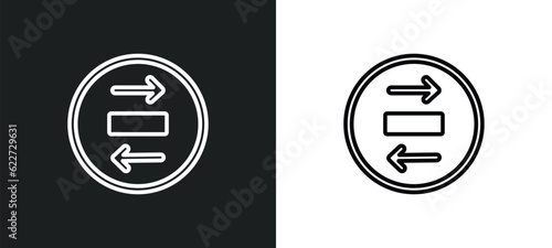 panorama with right arrow outline icon in white and black colors. panorama with right arrow flat vector icon from electronic stuff fill collection for web, mobile apps and ui.