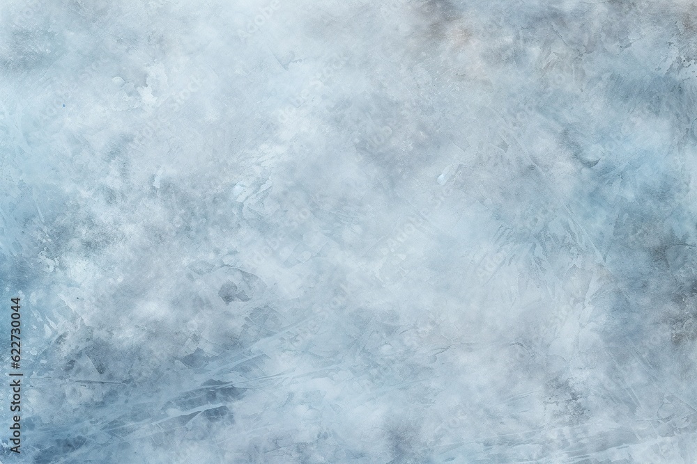 Blue frozen ice texture background wallpaper. AI generative art.