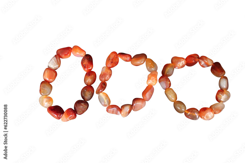 bracelet made of natural agate stone, 3 pieces in a row bracelet made of natural agate stone, 3 pieces in a row