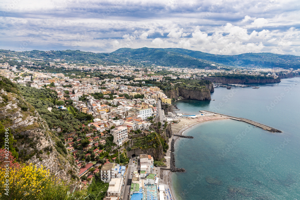 Sorrento is a coastal town in southwestern Italy, facing the Bay of Naples on the Sorrentine Peninsula