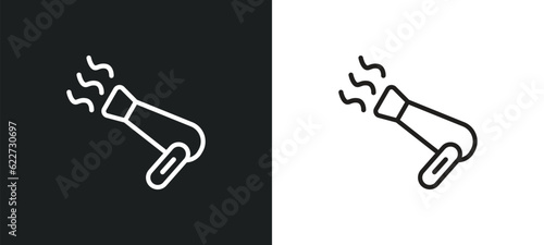 blow dryer outline icon in white and black colors. blow dryer flat vector icon from electronic devices collection for web, mobile apps and ui.