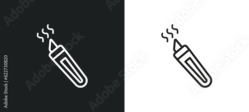 vaporizer outline icon in white and black colors. vaporizer flat vector icon from electronic devices collection for web, mobile apps and ui.