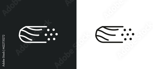 wire outline icon in white and black colors. wire flat vector icon from electrian connections collection for web, mobile apps and ui.