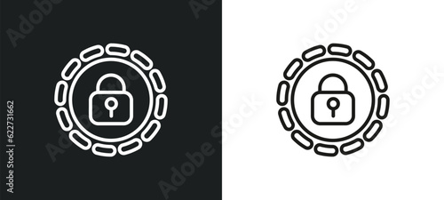 privacy outline icon in white and black colors. privacy flat vector icon from electrian connections collection for web  mobile apps and ui.