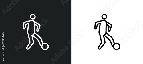 soccer outline icon in white and black colors. soccer flat vector icon from education collection for web, mobile apps and ui.