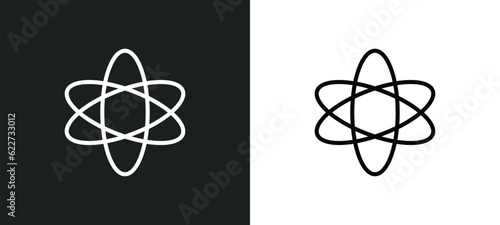photon outline icon in white and black colors. photon flat vector icon from education collection for web, mobile apps and ui.