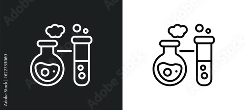 experimentation outline icon in white and black colors. experimentation flat vector icon from education collection for web, mobile apps and ui.