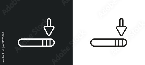window scrolling medium outline icon in white and black colors. window scrolling medium flat vector icon from education collection for web, mobile apps and ui.