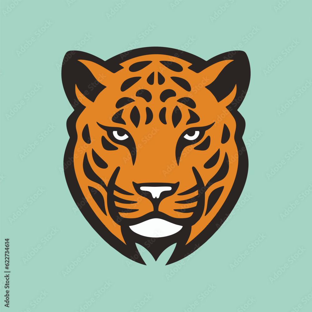 Cartoon cheetah, jaguar or leopard head: wild big cat face symbol, mascot, or logo design. Isolated vector illustration. Cartoon cheetah, jaguar or leopard head: wild big cat face symbol, mascot, or logo design. Isolated vector illustration.