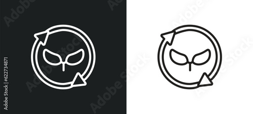 renewable energy outline icon in white and black colors. renewable energy flat vector icon from ecology collection for web, mobile apps and ui.