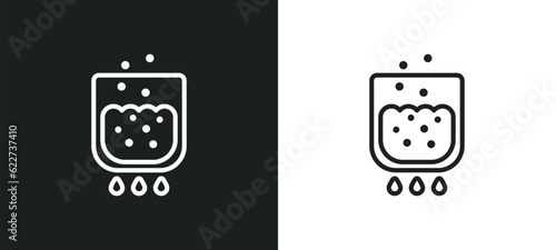 boiling outline icon in white and black colors. boiling flat vector icon from alcohol collection for web, mobile apps and ui.