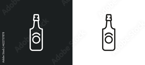 malibu outline icon in white and black colors. malibu flat vector icon from drinks collection for web, mobile apps and ui.