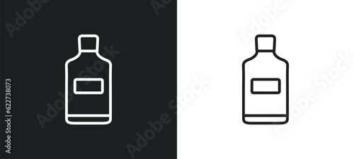 rum outline icon in white and black colors. rum flat vector icon from drinks collection for web, mobile apps and ui.