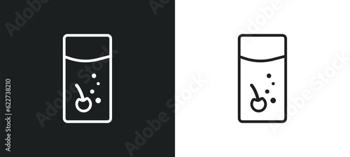 tom collins outline icon in white and black colors. tom collins flat vector icon from drinks collection for web, mobile apps and ui.
