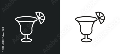 last word drink outline icon in white and black colors. last word drink flat vector icon from drinks collection for web, mobile apps and ui.