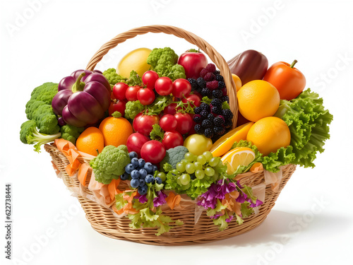 fruits and vegetables in basket