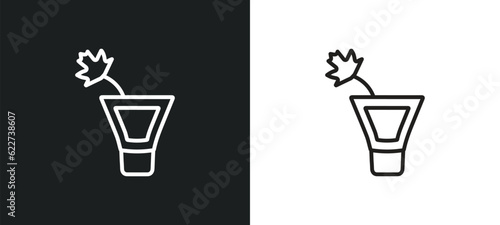 bloody mary outline icon in white and black colors. bloody mary flat vector icon from drinks collection for web, mobile apps and ui.