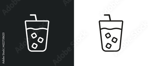 beverage outline icon in white and black colors. beverage flat vector icon from drinks collection for web, mobile apps and ui.